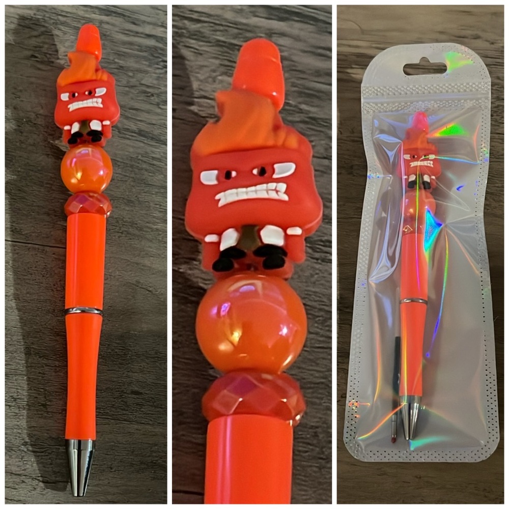 Inside Out Anger beaded focal pen